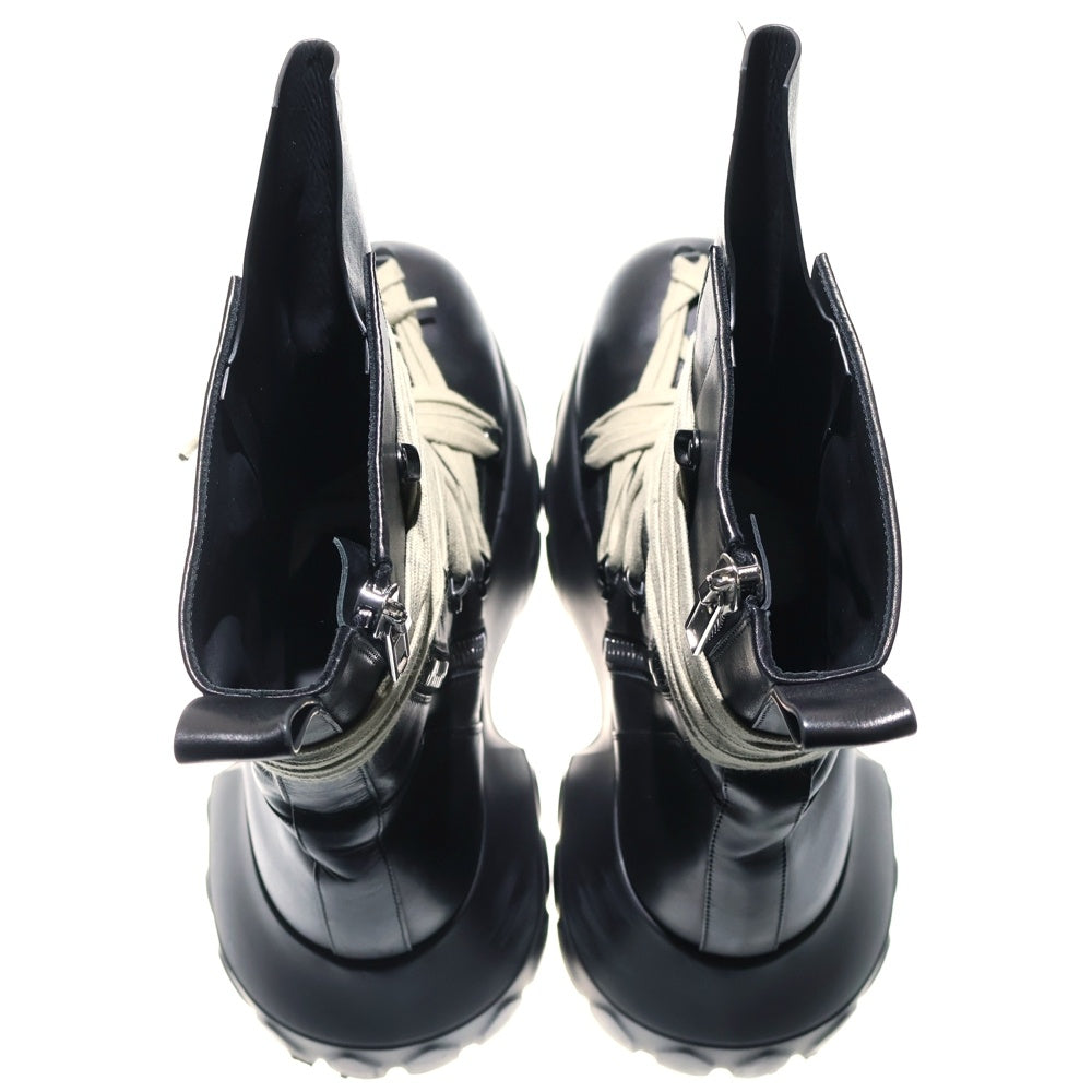 Rick Owens(リックオウエンス) MEGALACED MEGA TRACTOR メガレース メガトラクター 厚底レザーシューズ ブラック RU01E5867