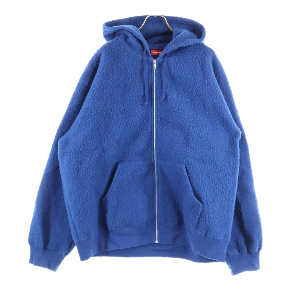 SUPREME(シュプリーム) 24AW Pilled Zip Up Hooded パイル地 ジップアップフーディ ブルー