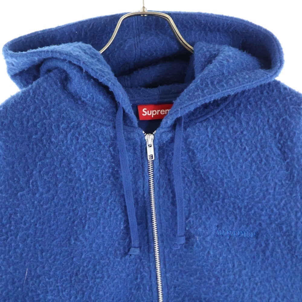 SUPREME(シュプリーム) 24AW Pilled Zip Up Hooded パイル地 ジップアップフーディ ブルー