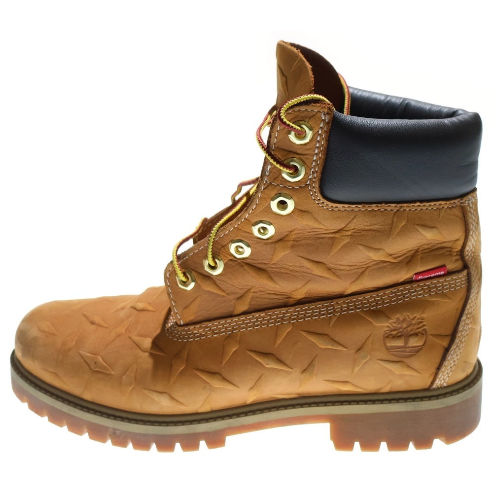 SUPREME(シュプリーム) 23AW ×Timberland Diamond Plate 6 Inch Premium Waterproof Boot ダイヤモンドプレート 6インチ プレミアム ハイカットブーツ US8.5/26.5cm TB0A6DD4231