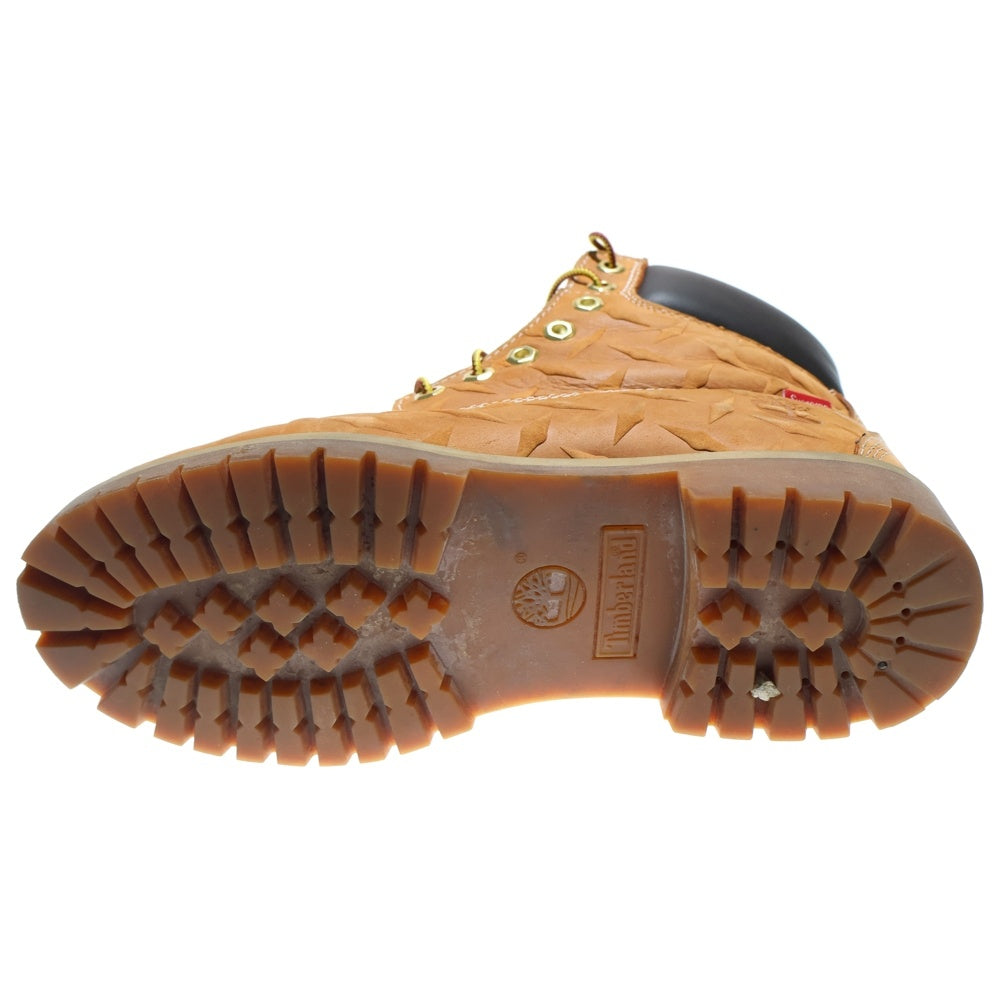 SUPREME(シュプリーム) 23AW ×Timberland Diamond Plate 6 Inch Premium Waterproof Boot ダイヤモンドプレート 6インチ プレミアム ハイカットブーツ US8.5/26.5cm TB0A6DD4231