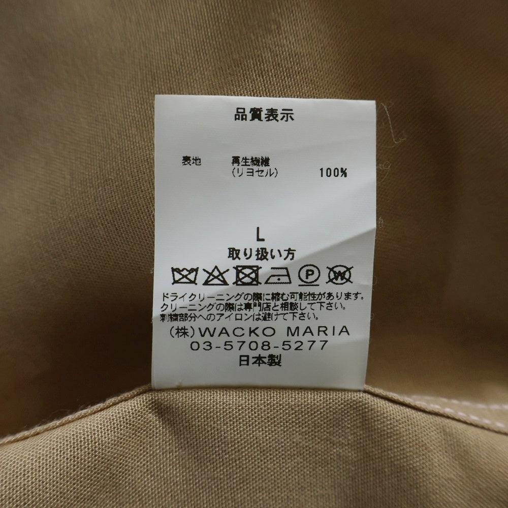 WACKO MARIA(ワコマリア) オープンカラー長袖シャツ ベージュ