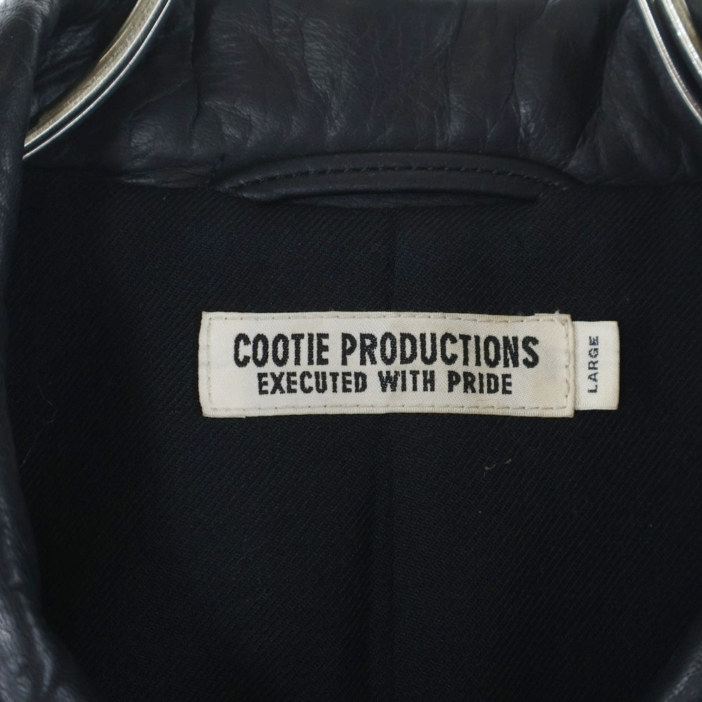 COOTIE PRODUCTIONS(クーティー プロダクションズ) LEATHER COACH JACKET レザーコーチジャケット ブラック