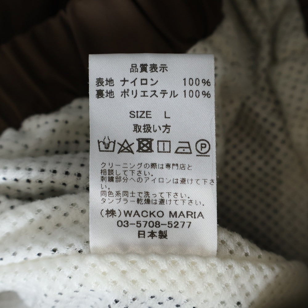 WACKO MARIA(ワコマリア) フロントロゴ刺繍 ナイロンジャケット ブラウン