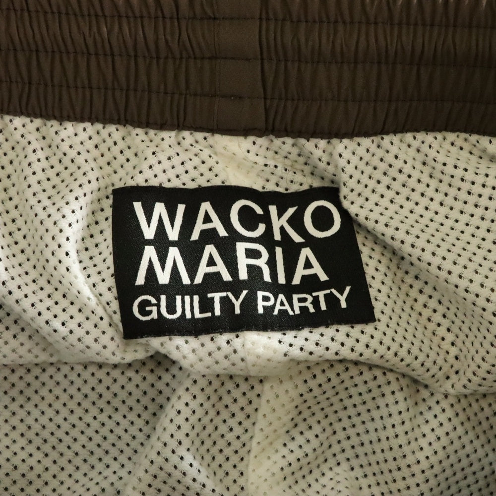 WACKO MARIA(ワコマリア) フロントロゴ刺繍 ナイロンパンツ ブラウン