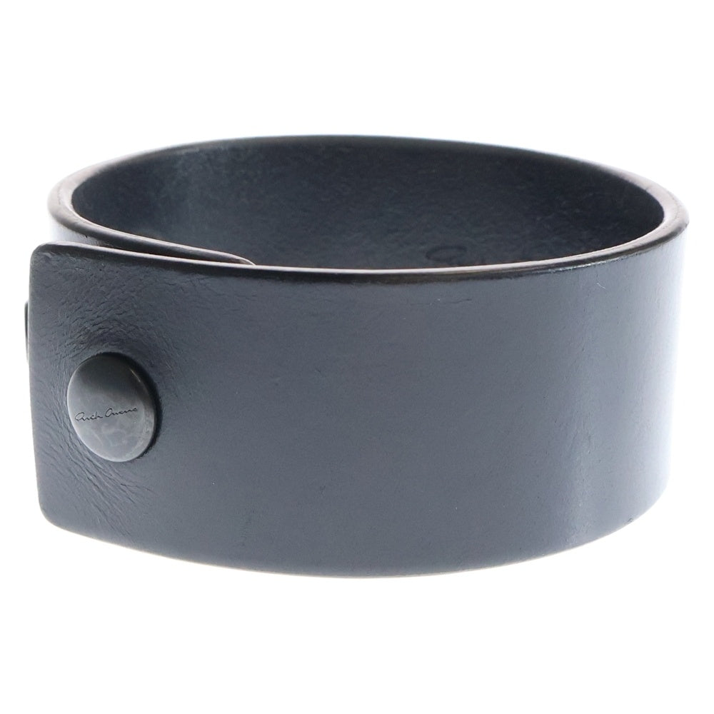 Rick Owens(リックオウエンス) 25SS ANTHEM CUFF レザー 復刻 ブレスレット RA01E0601 ブラック