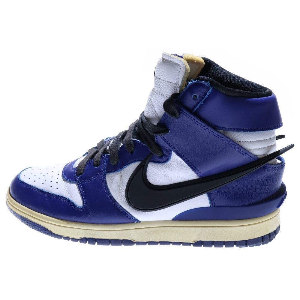NIKE(ナイキ) ×AMBUSH DUNK HIGH DEEP ROYAL CU7544-400 ×アンブッシュ ダンク ディープロイアル ハイカットスニーカー ホワイト/ブルー US9/27.0cm