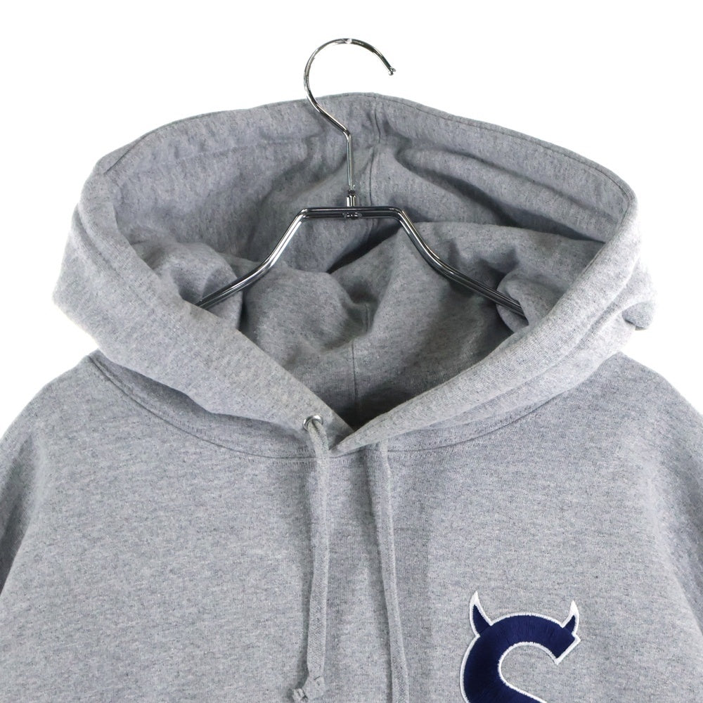 SUPREME(シュプリーム) 22AW Logo Hooded Sweatshirt ロゴ刺繍 プルオーバーパーカー グレー