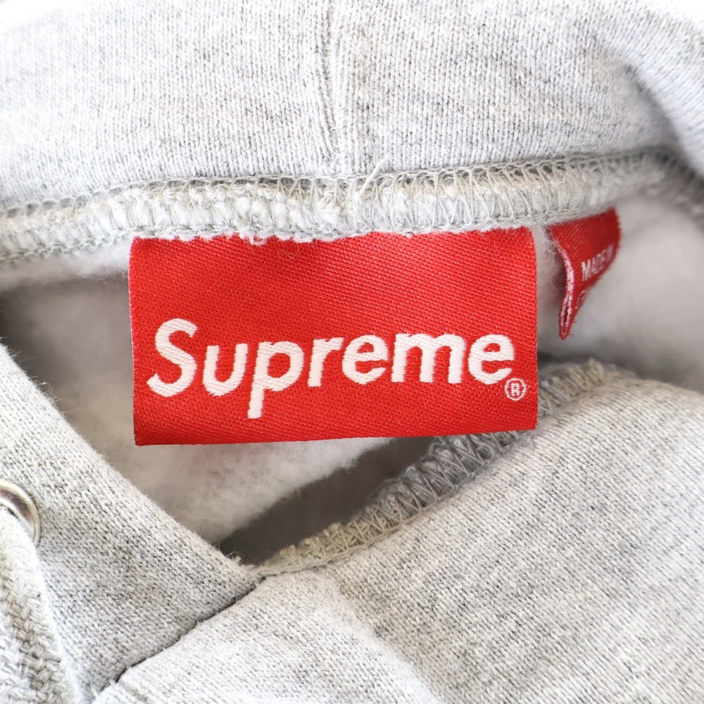 SUPREME(シュプリーム) 22AW Logo Hooded Sweatshirt ロゴ刺繍 プルオーバーパーカー グレー