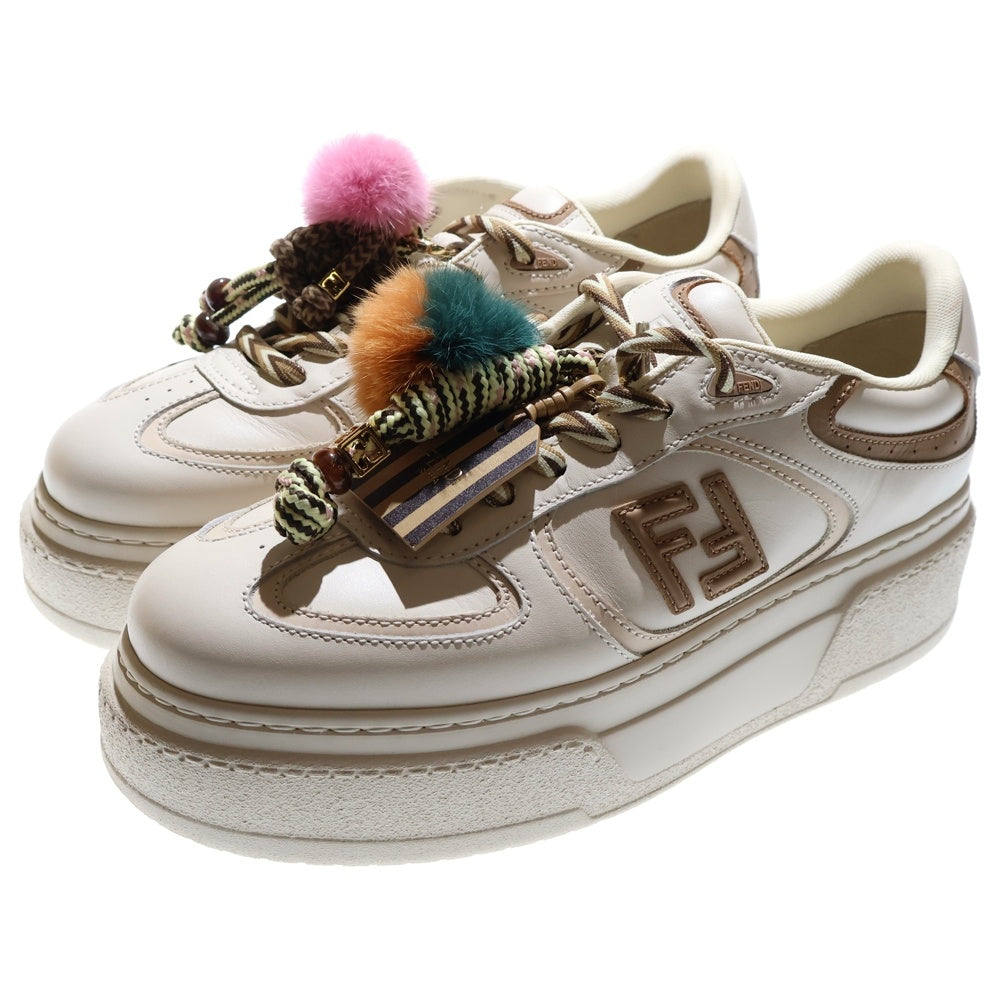 FENDI(フェンディ) 25FW MATCH マッチ 厚底ローカットスニーカー ホワイト/ブラウン US8/25cm 8E8721