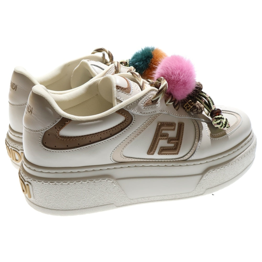 FENDI(フェンディ) 25FW MATCH マッチ 厚底ローカットスニーカー ホワイト/ブラウン US8/25cm 8E8721
