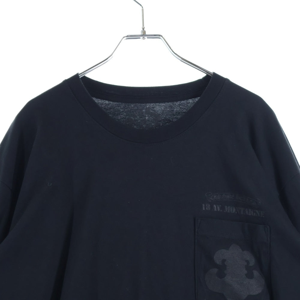CHROME HEARTS(クロムハーツ) Paris 18 AV. Montaigne L S Tee パリ限定BSフレアプリント 長袖Tシャツ カットソー ロンT ブラック