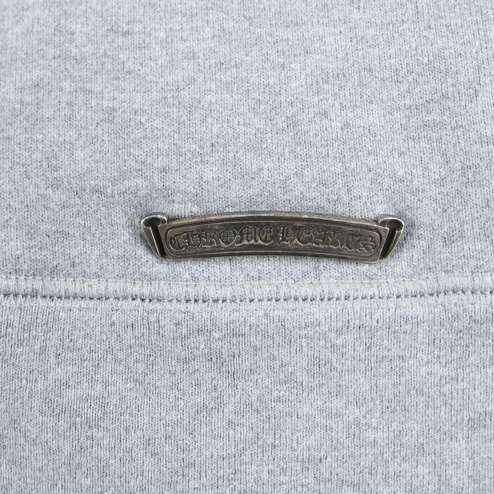 CHROME HEARTS(クロムハーツ) Y NOT CRS PATCH PLVR ワイノット クロスパッチ スクロールラベル付き プルオーバーパーカー スウェットパーカー グレー