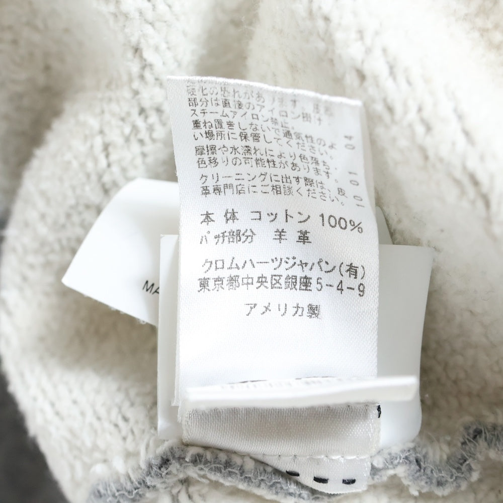 CHROME HEARTS(クロムハーツ) Y NOT CRS PATCH PLVR ワイノット クロスパッチ スクロールラベル付き プルオーバーパーカー スウェットパーカー グレー