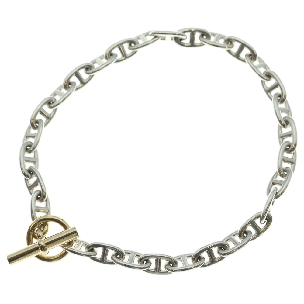 HERMES(エルメス) マルジェラ期 Chaine d'Ancre GM YG Mix シェーヌダンクルイエローゴールドミックスチェーンネックレス 29コマ シルバー/ゴールド