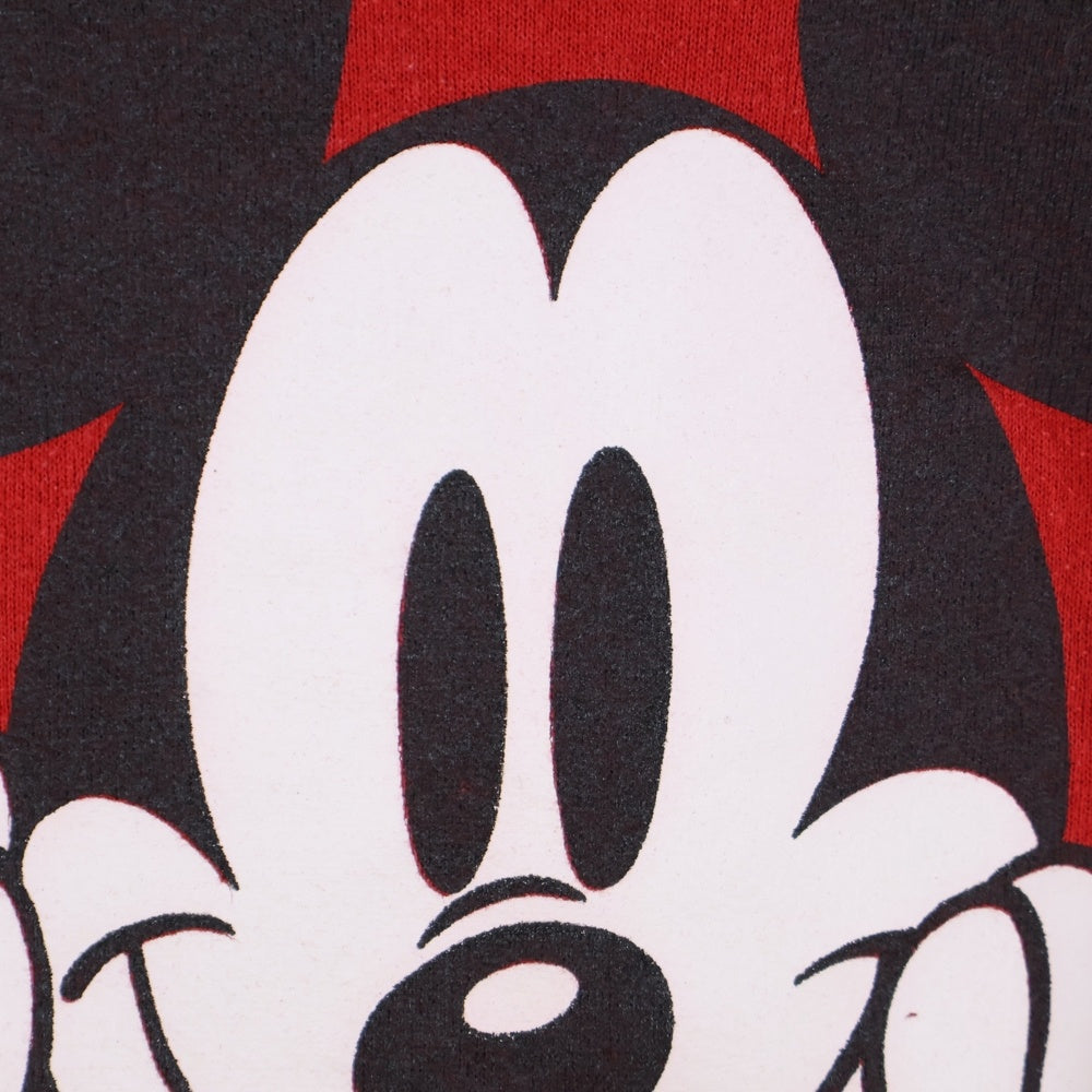 VINTAGE(ヴィンテージ) 90s DISNEY 青パンミッキー 両面プリント クルーネックスウェット レッド