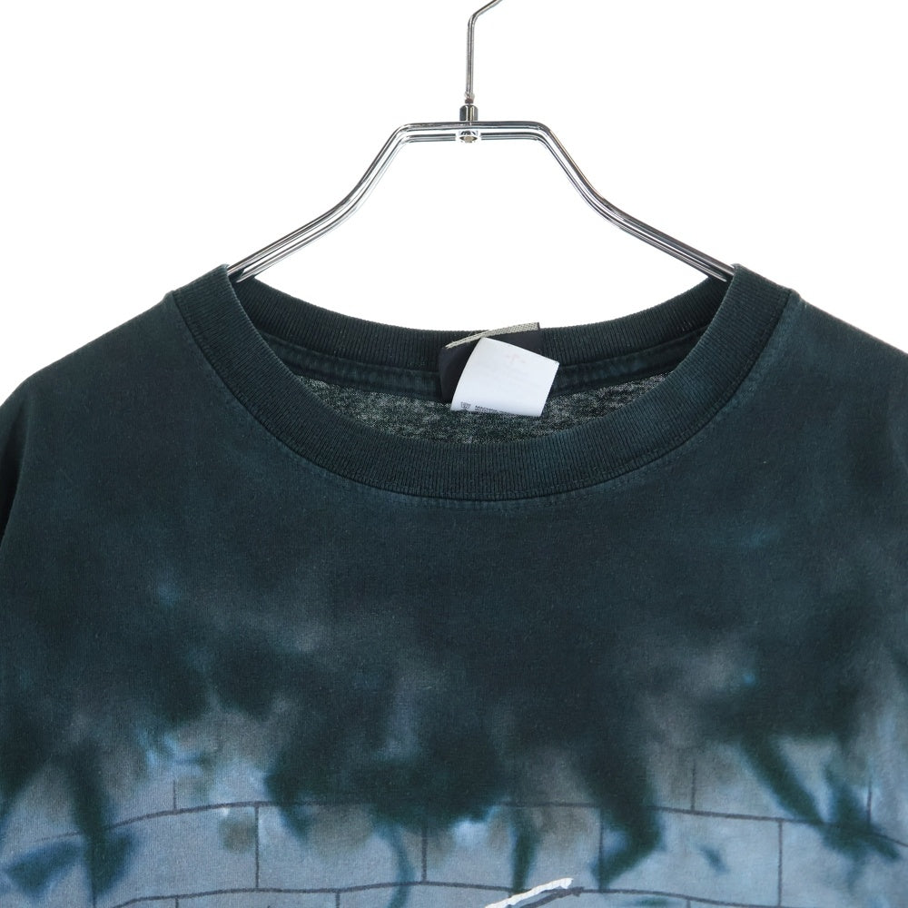 VINTAGE(ヴィンテージ) 00s PINK FLOYD THE WALL ピンクフロイド タイダイ フロントプリント半袖Tシャツカットソー ネイビー