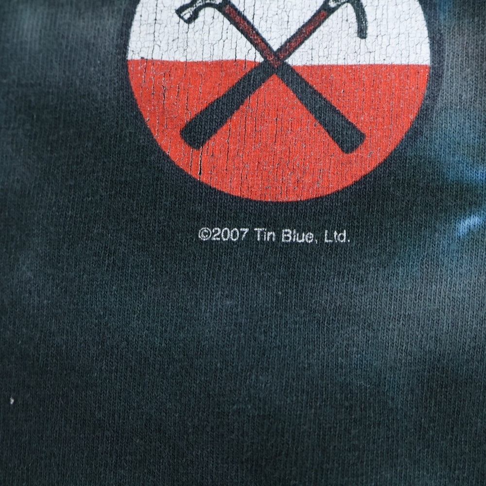 VINTAGE(ヴィンテージ) 00s PINK FLOYD THE WALL ピンクフロイド タイダイ フロントプリント半袖Tシャツカットソー ネイビー