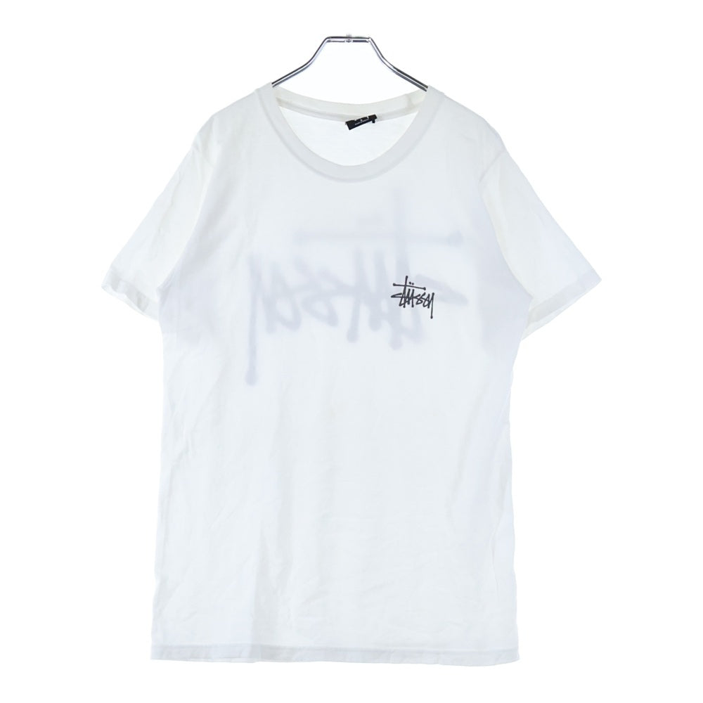 STUSSY(ステューシー) バックロゴプリント クルーネック半袖Tシャツ カットソー ホワイト