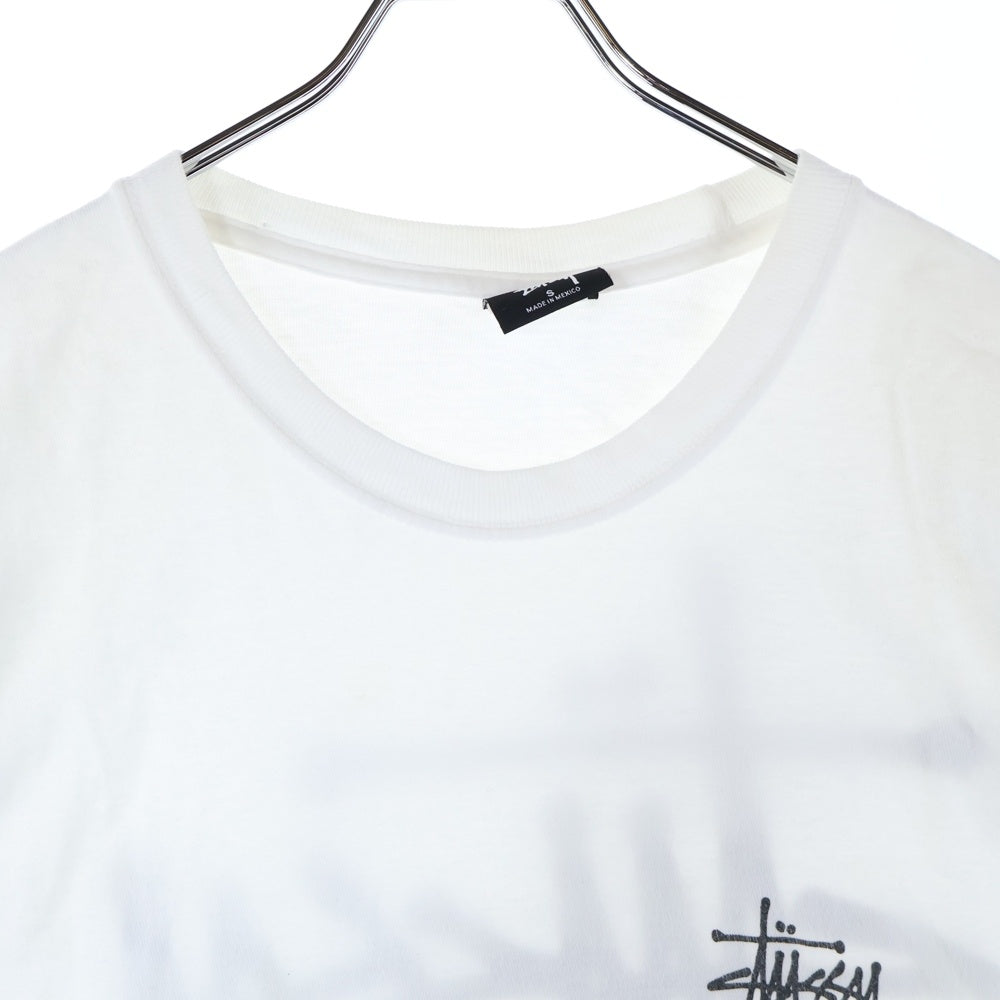 STUSSY(ステューシー) バックロゴプリント クルーネック半袖Tシャツ カットソー ホワイト