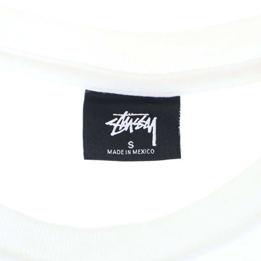 STUSSY(ステューシー) バックロゴプリント クルーネック半袖Tシャツ カットソー ホワイト