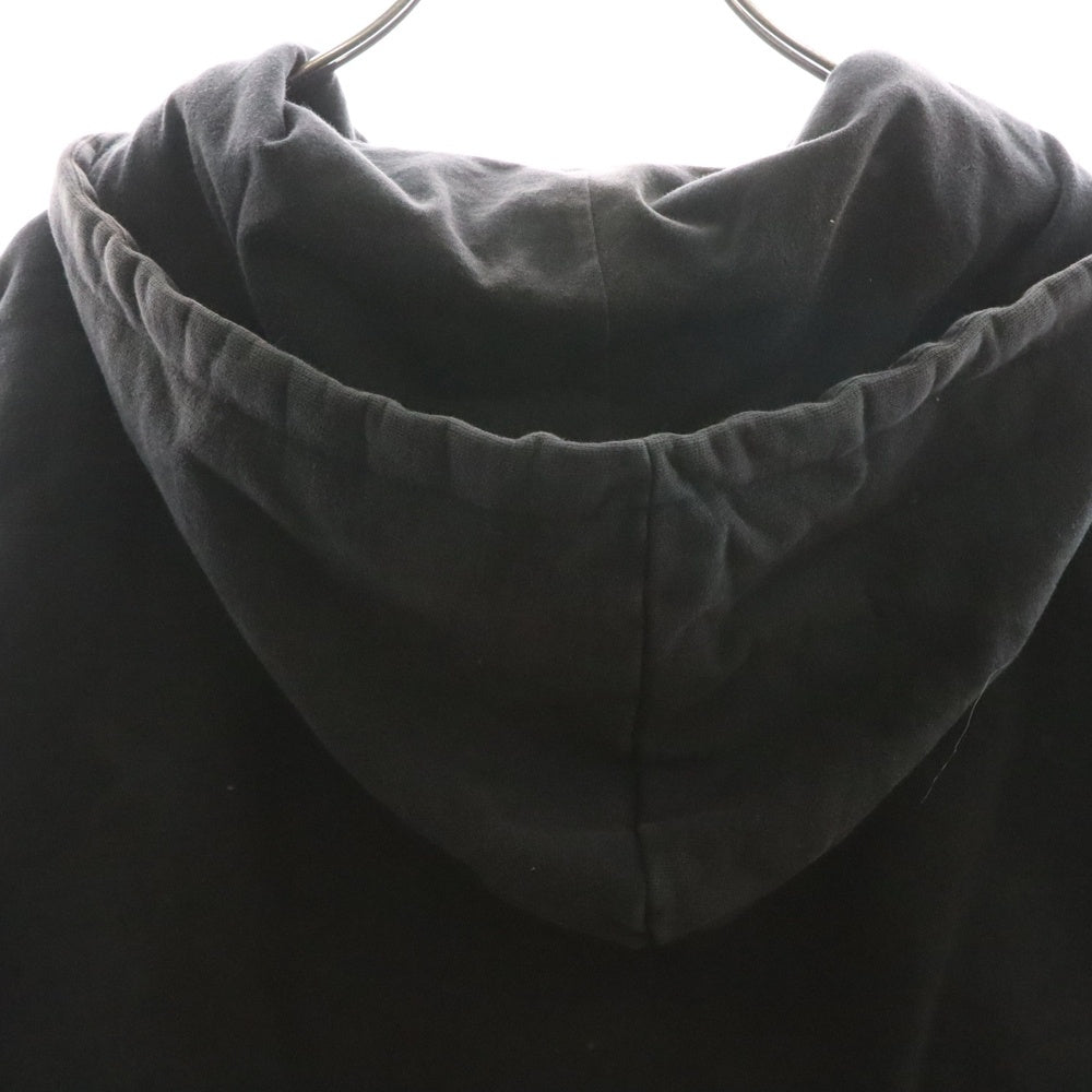 M+RC NOIR(マルシェノア) フロントロゴテープ ハーフジップパーカー ブラック