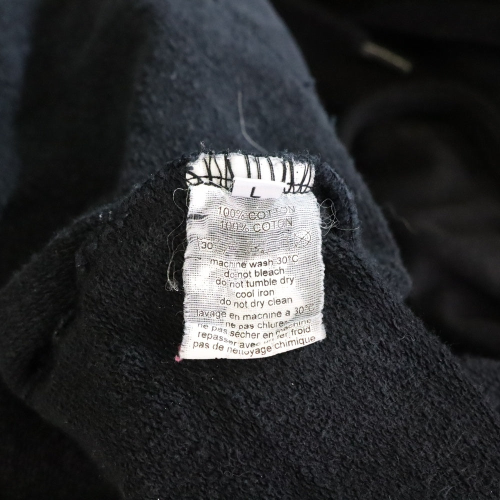 M+RC NOIR(マルシェノア) フロントロゴテープ ハーフジップパーカー ブラック