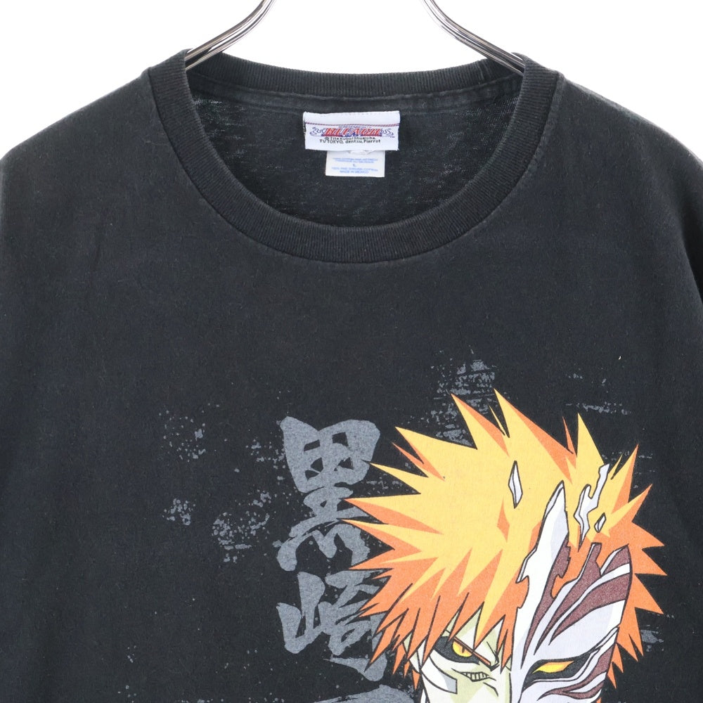 VINTAGE(ヴィンテージ) 00s BLEACH ブリーチ フロント黒崎一護プリント 半袖Tシャツカットソー ブラック