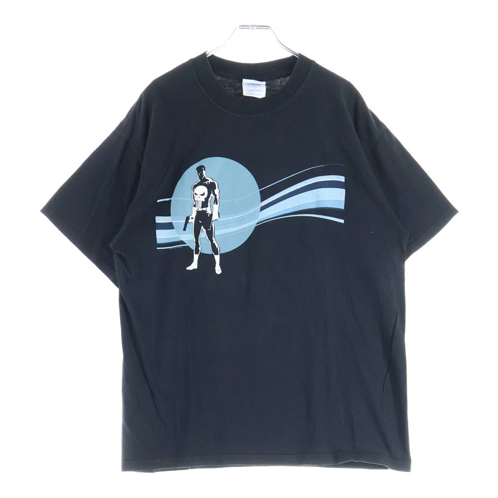 VINTAGE(ヴィンテージ) 00s THE PUNISHER MARVEL COMICKS パニッシャーマーベル フロントプリント 半袖Tシャツカットソー ブラック