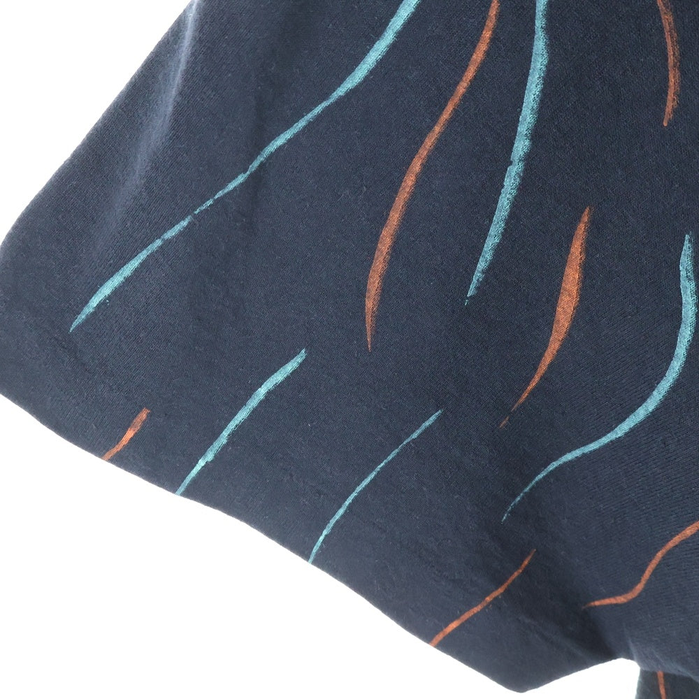 HARLEY DAVIDSON(ハーレーダビッドソン) 90s VINTAGE FEATHERS ALL OVER PINT フェザーオールオーバープリント 半袖Tシャツカットソー ブラック