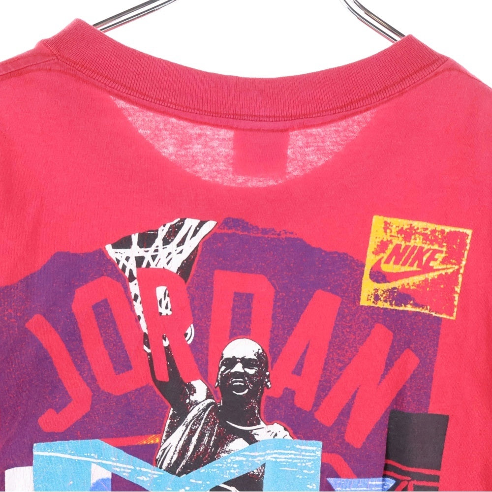 NIKE(ナイキ) 90s VINTAGE 銀タグ MICHAEL JORDAN マイケル・ジョーダン プリント 半袖Tシャツカットソー レッド