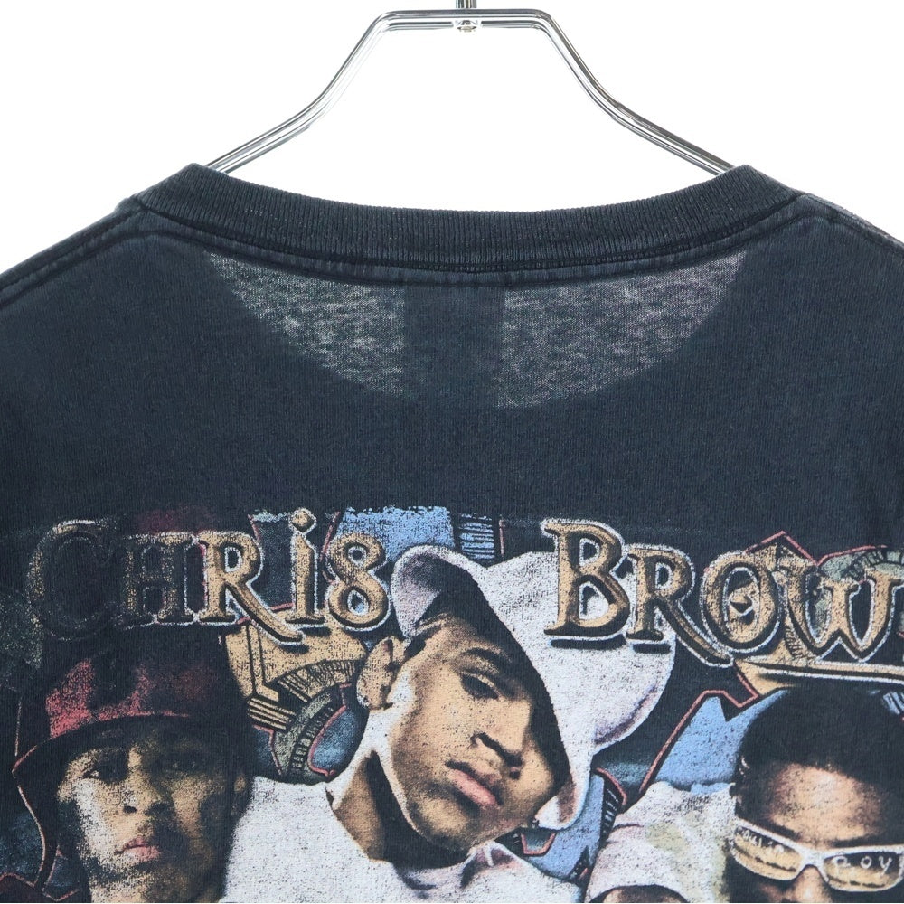 VINTAGE(ヴィンテージ) 00s CHRIS BROWN & BOW WOW HOLIDAY EXCLUSIVE TOUR クリスブラウン バウワウ ツアー プリント 半袖Tシャツカットソー ブラック
