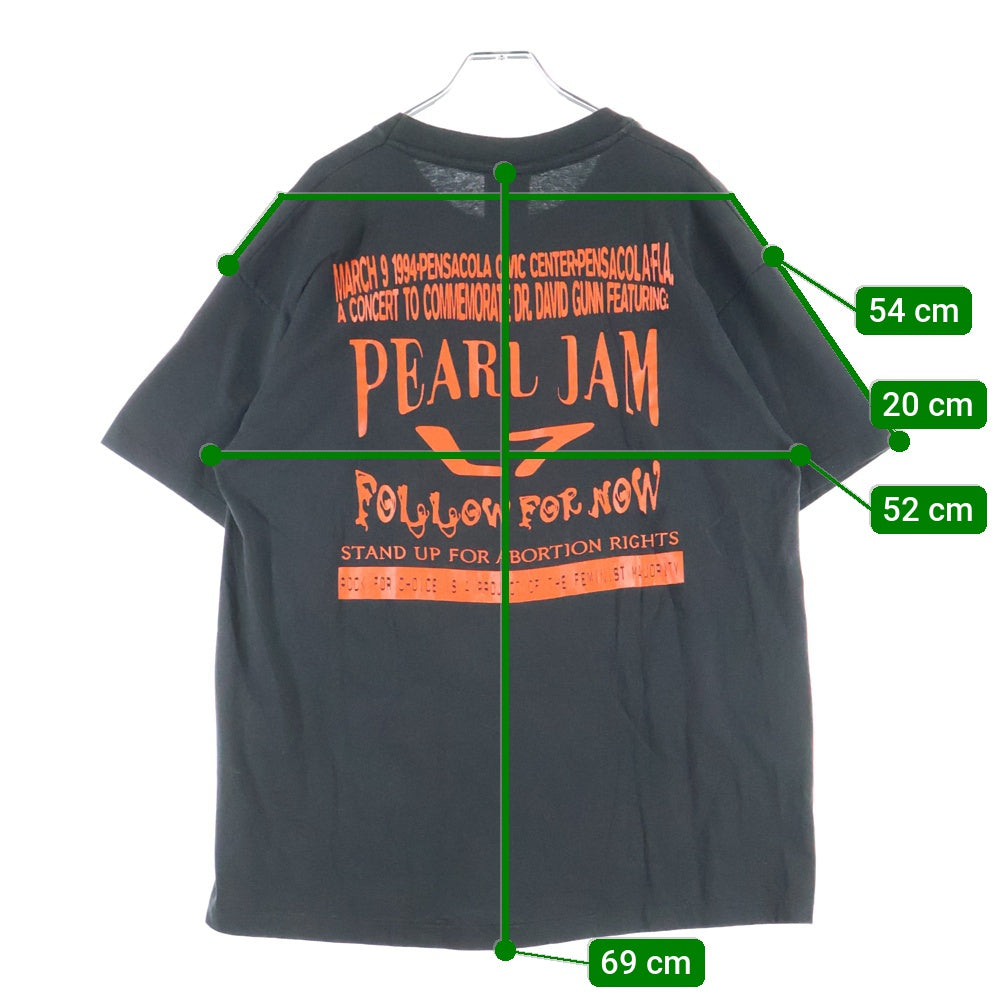 VINTAGE(ヴィンテージ) 90s ROCK FOR CHOICE 1994 MUSIC FESTIVAL 両面プリント 半袖Tシャツカットソー ブラック