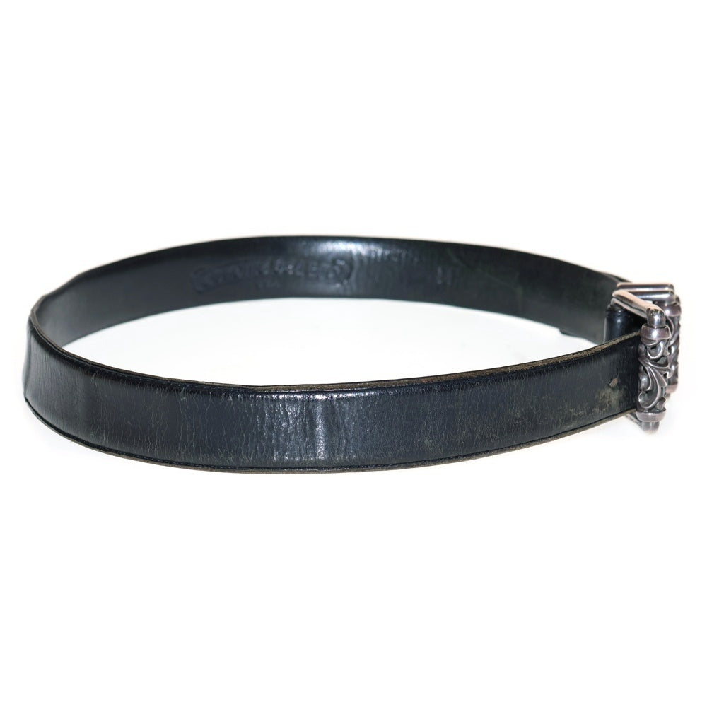 CHROME HEARTS(クロムハーツ) BLT ROLLER 3PC1.5inch 3PCローラーバックル レザーベルト シルバー BCA357