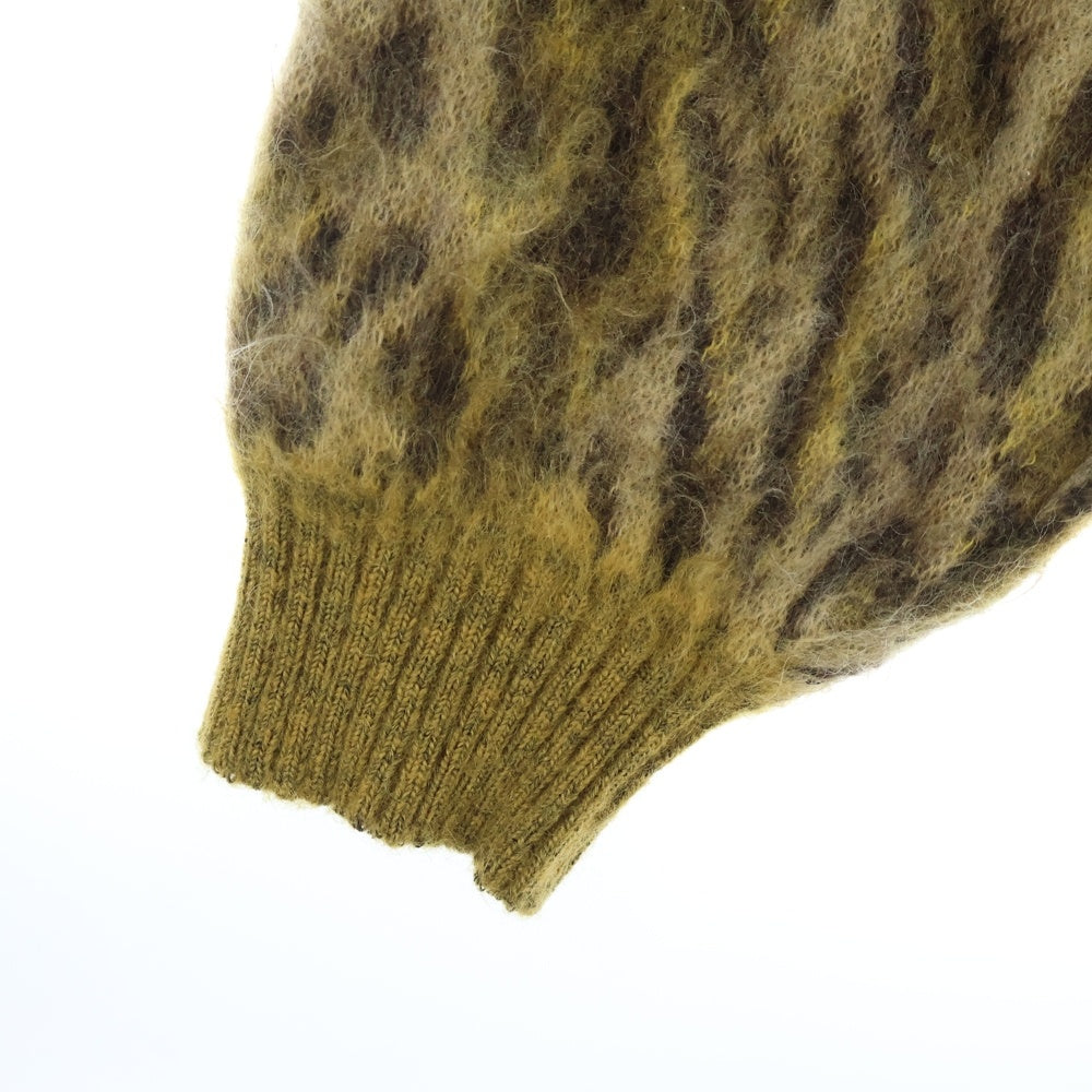WACKO MARIA(ワコマリア) 22SS LEOPARD MOHAIR KNIT CARDIGAN レオパードモヘアカーディガン ベージュ
