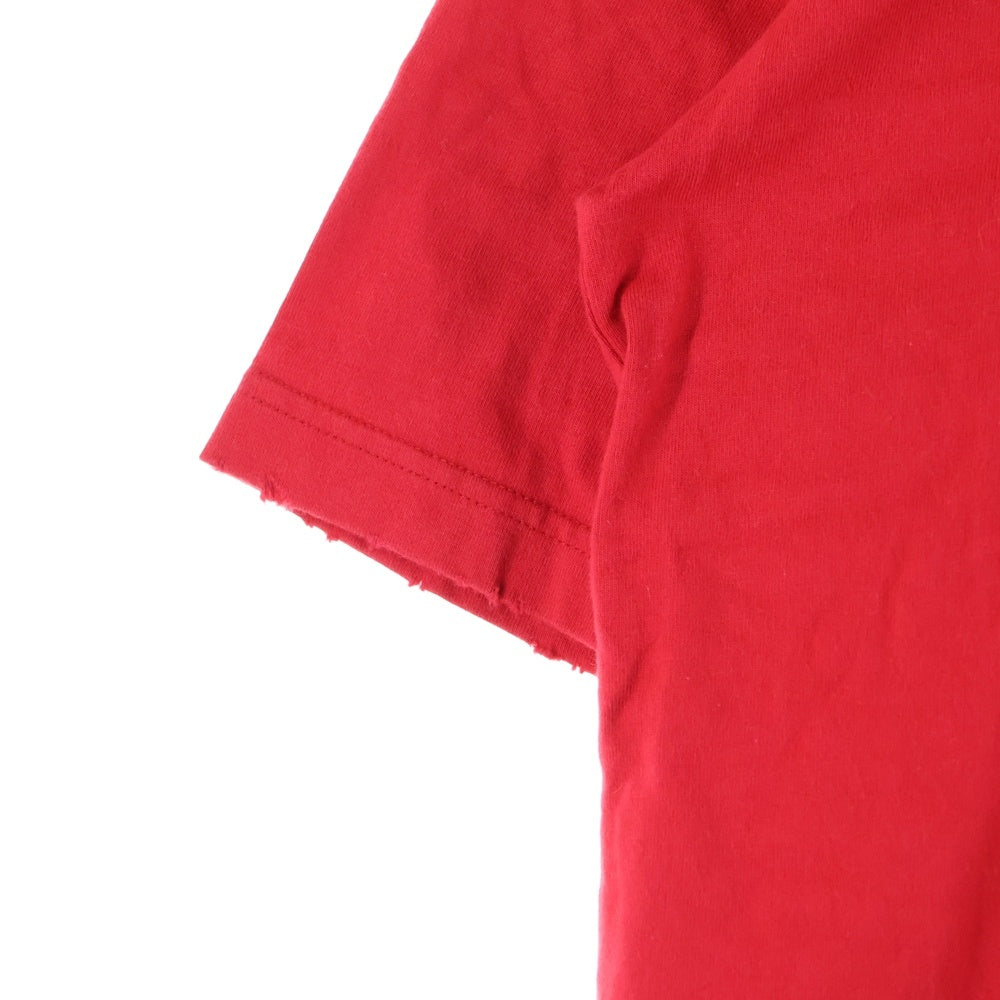 BALENCIAGA(バレンシアガ) Je T'aime T-Shirt 744439 T0VM7 刺繍オーバーサイズ半袖Tシャツ レッド