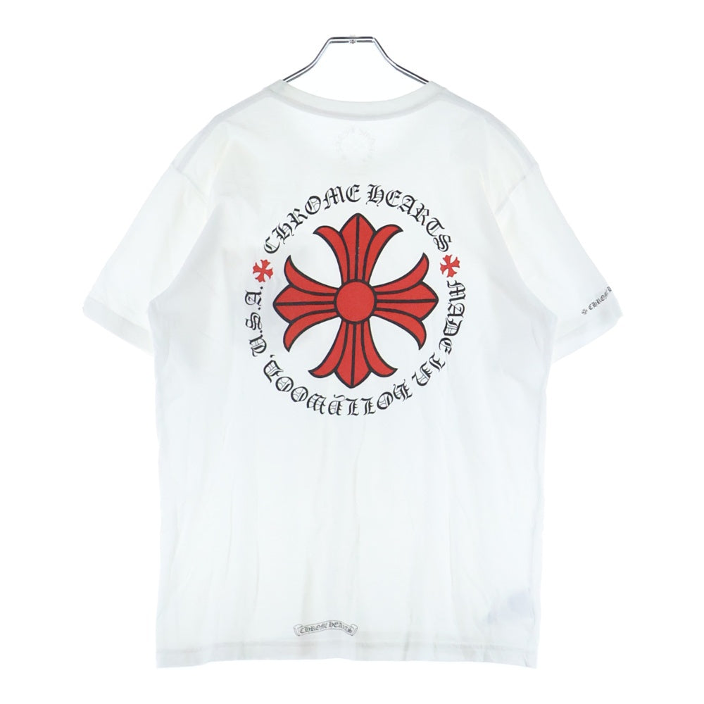 CHROME HEARTS(クロムハーツ) Red Cross S/S Tee レッドクロス半袖Tシャツ ホワイト/レッド