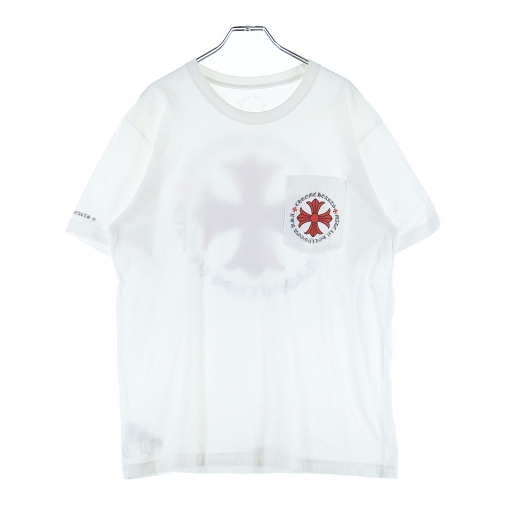 CHROME HEARTS(クロムハーツ) Red Cross S/S Tee レッドクロス半袖Tシャツ ホワイト/レッド