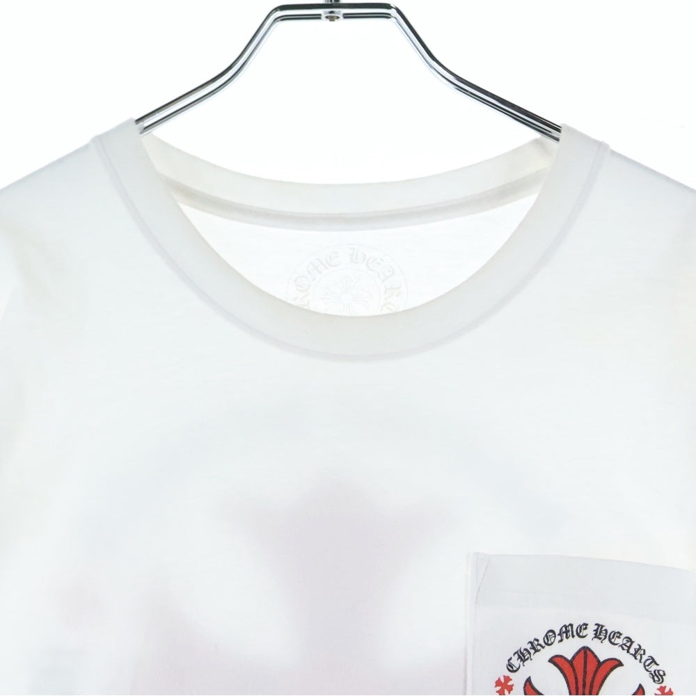 CHROME HEARTS(クロムハーツ) Red Cross S/S Tee レッドクロス半袖Tシャツ ホワイト/レッド