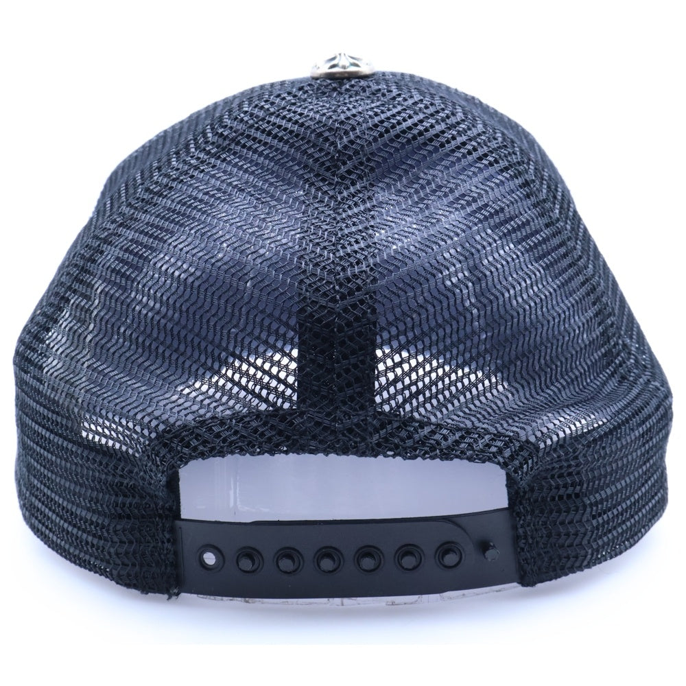 CHROME HEARTS(クロムハーツ) TRUCKER CAP トラッカーキャップ CH刺繍パッチクロスボール付メッシュ帽子 ブラック