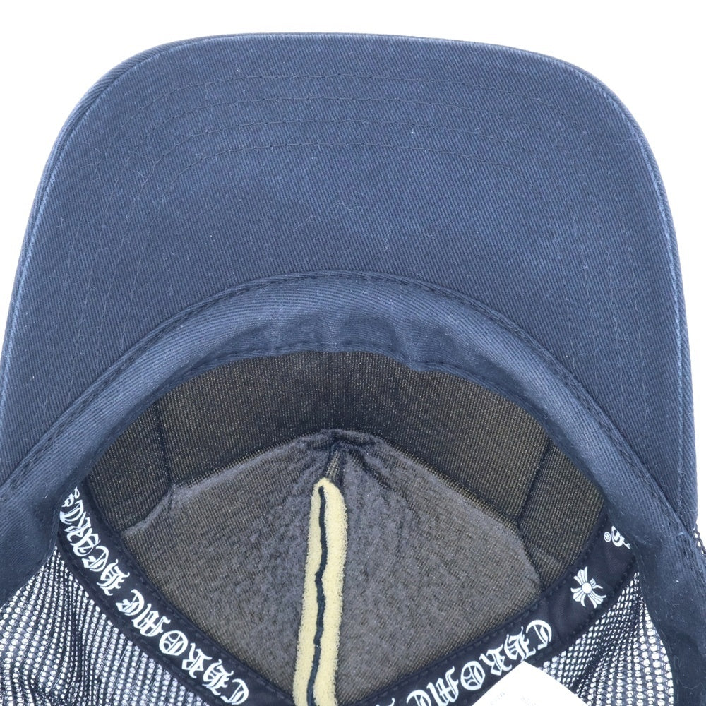 CHROME HEARTS(クロムハーツ) TRUCKER CAP トラッカーキャップ CH刺繍パッチクロスボール付メッシュ帽子 ブラック