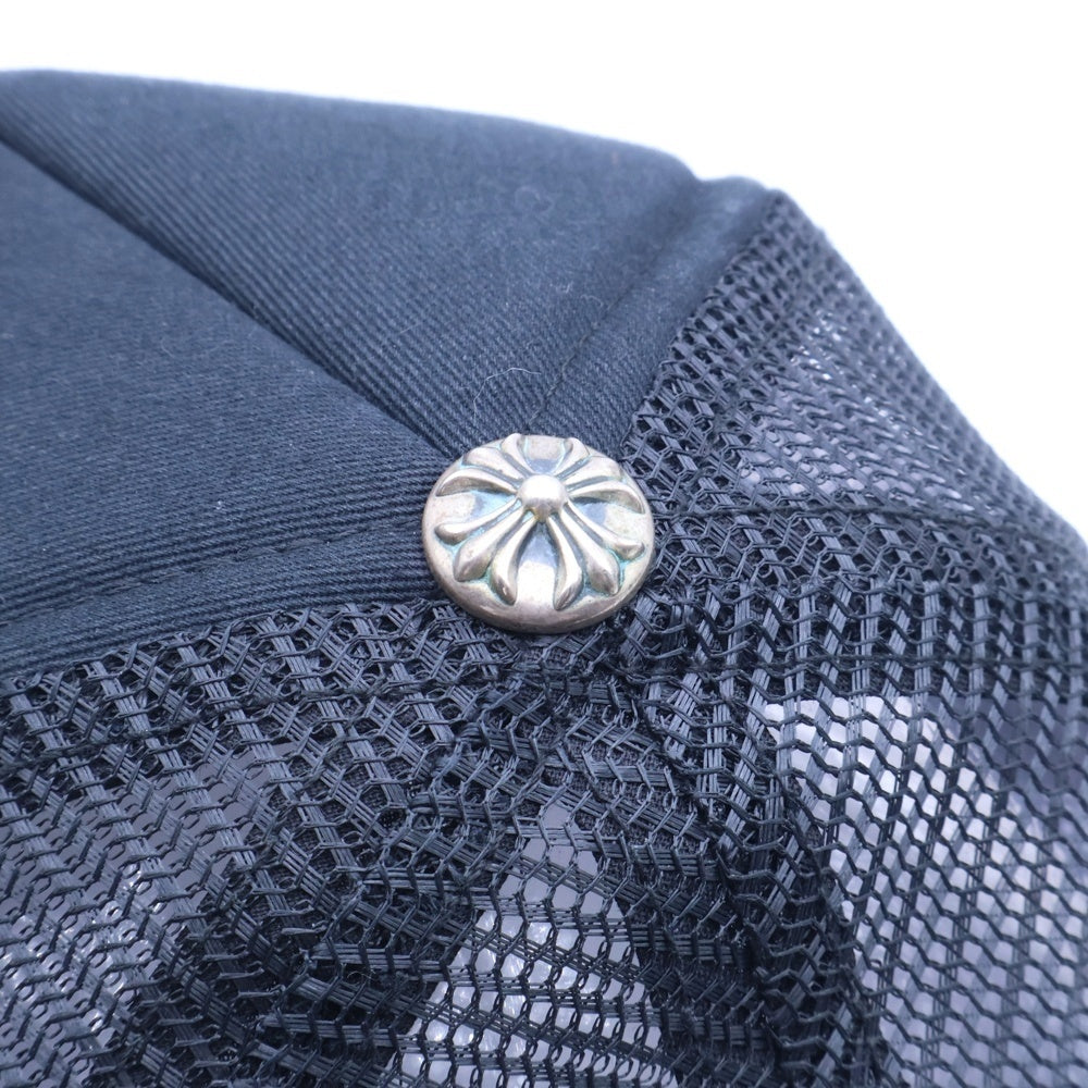CHROME HEARTS(クロムハーツ) TRUCKER CAP トラッカーキャップ CH刺繍パッチクロスボール付メッシュ帽子 ブラック