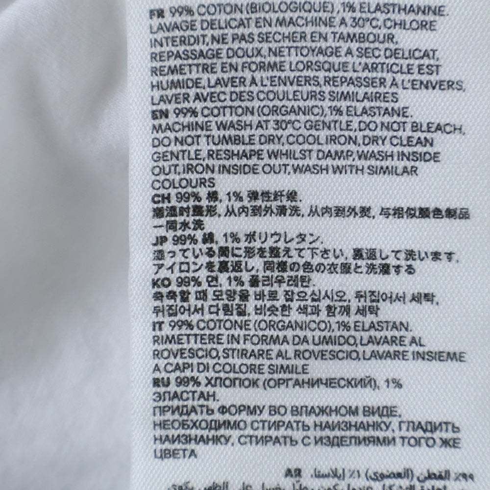 AMI Alexandre Mattiussi(アミアレクサンドルマテュッシ) フロントロゴ刺繍 半袖Tシャツ カットソー ホワイト BFUTS001.724