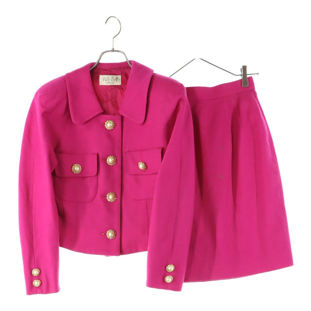 NO BRAND(ノーブランド) OVER TWENTY バブルスーツ ジャケット スカート セットアップ ピンク