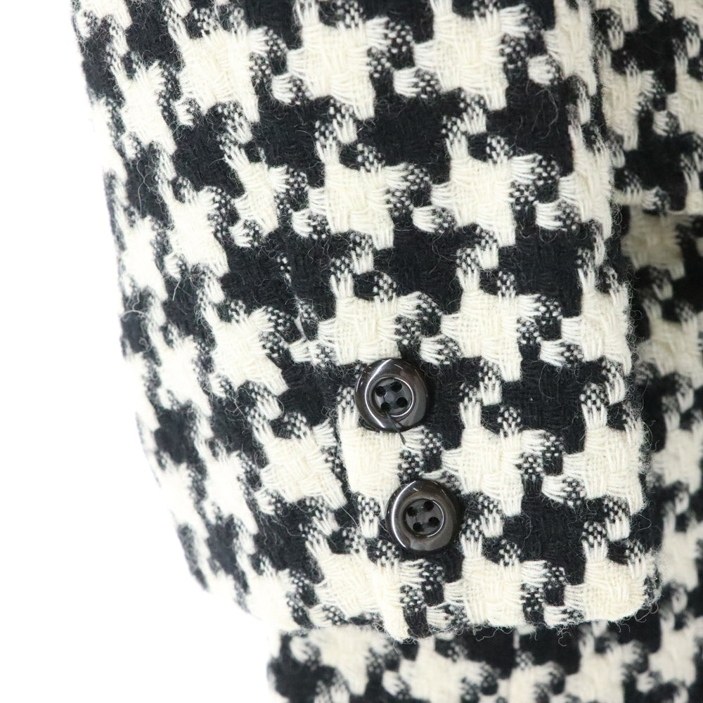 NO BRAND(ノーブランド) 千鳥柄 テーラードジャケット ブラック/ホワイト