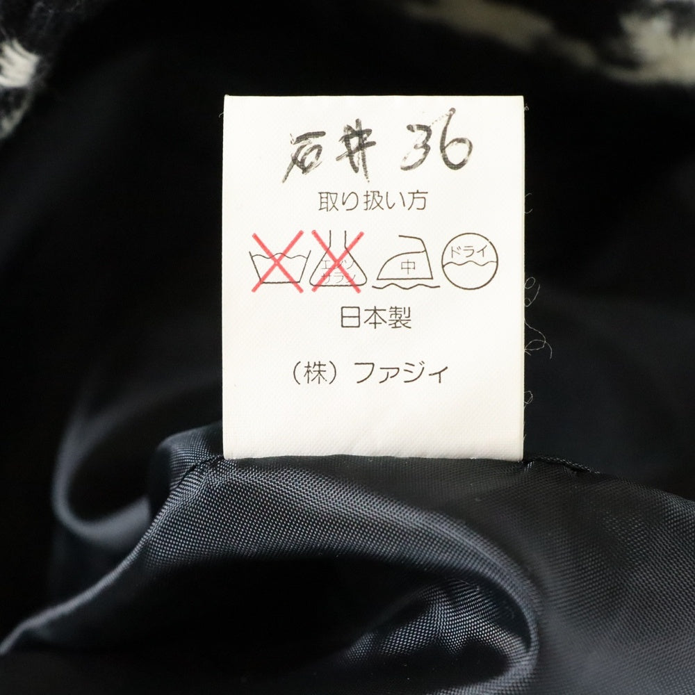 NO BRAND(ノーブランド) 千鳥柄 テーラードジャケット ブラック/ホワイト