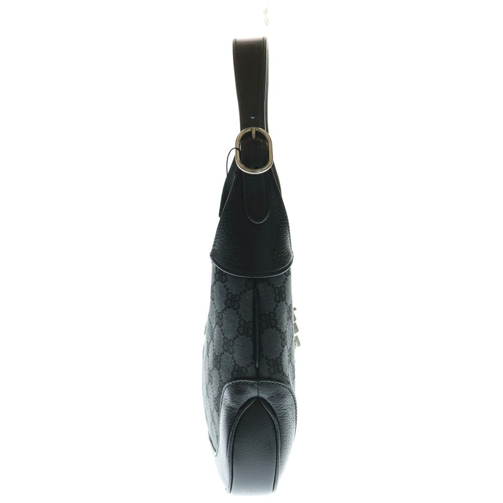 BALENCIAGA(バレンシアガ) ×GUCCI ジャッキー BBロゴキャンバス 2WAYショルダーバッグ 680118 ブラック/グレー