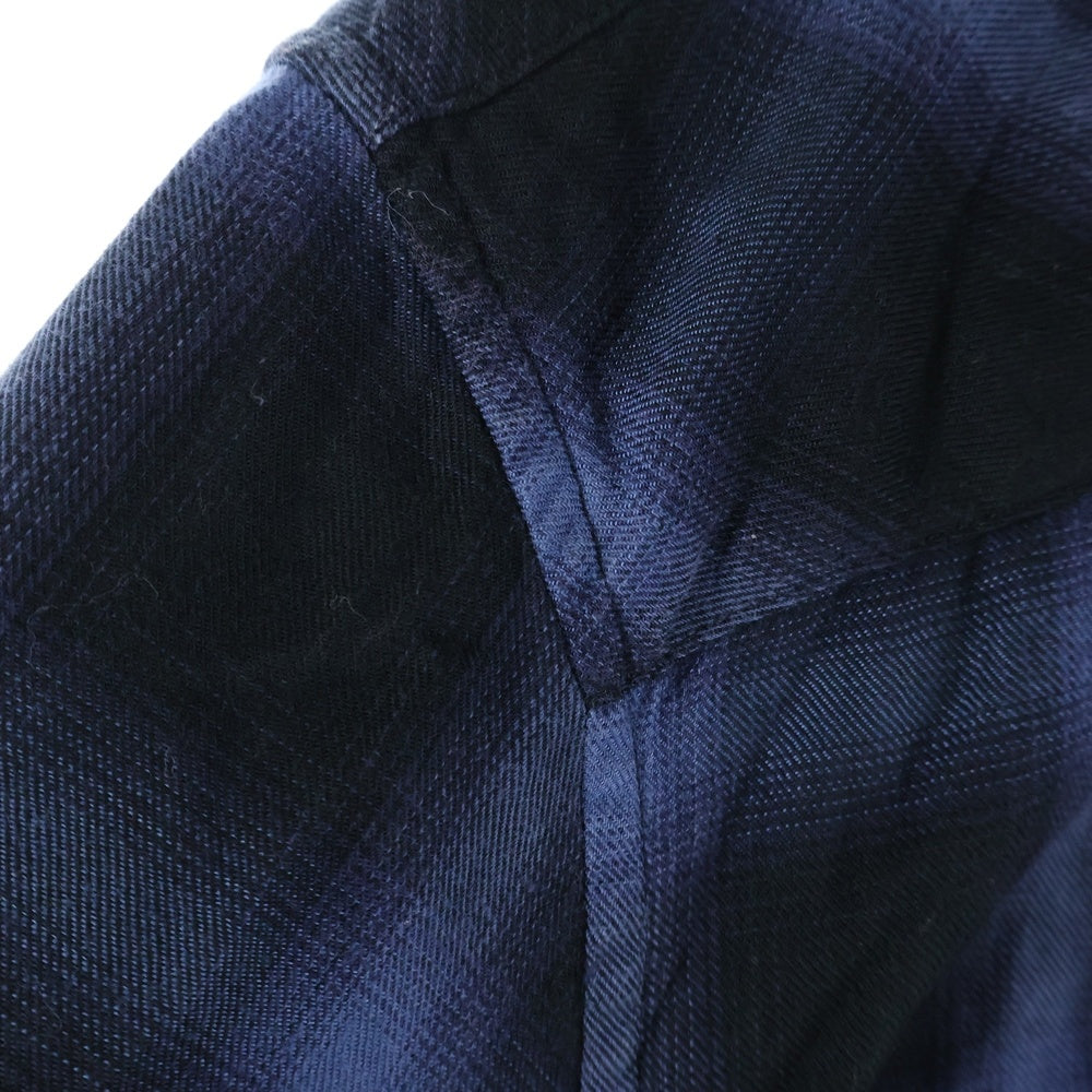 SAINT LAURENT PARIS(サンローランパリ) 16AW オンブレチェックウェスタン長袖シャツ ブルー/ブラック 455166 Y729B