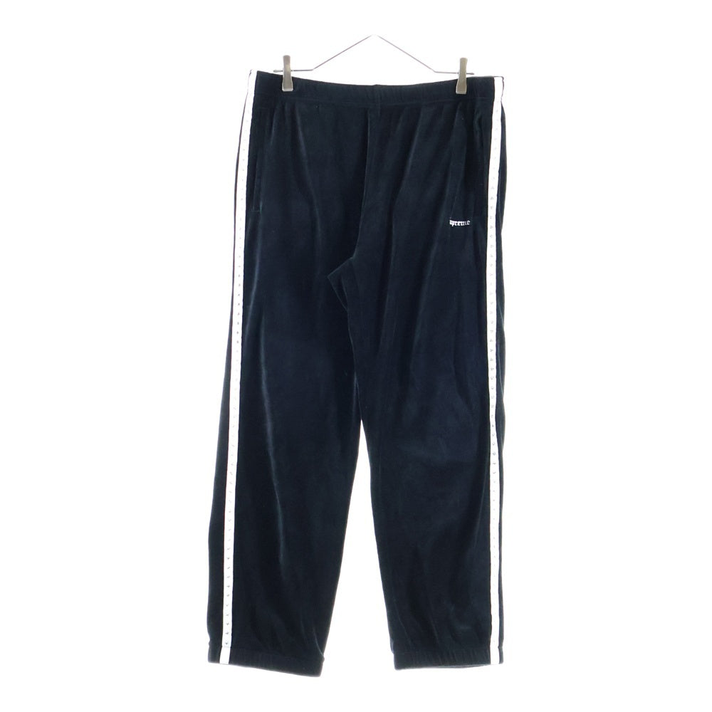 SUPREME(シュプリーム) 22AW Studded Velour Track Pant スタッズ ベロアトラックパンツ ブラック