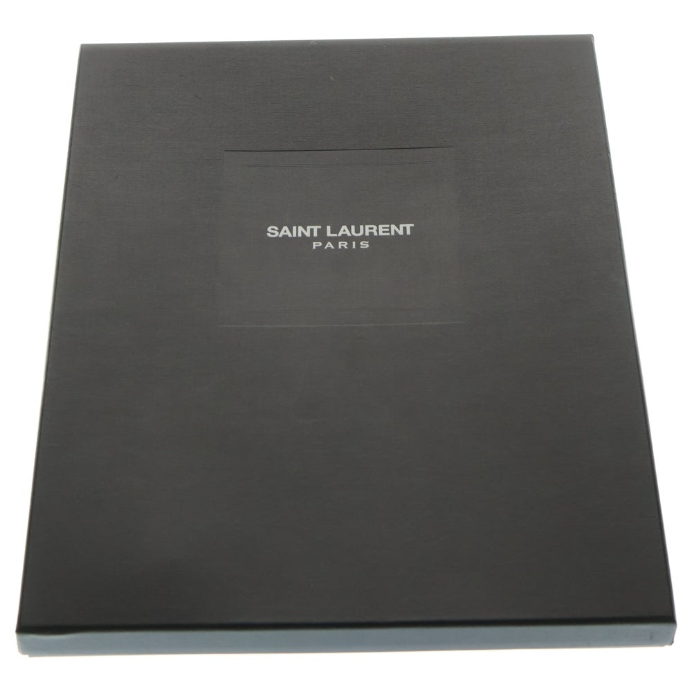 SAINT LAURENT PARIS(サンローランパリ) クロコダイル エンボスカーフレザー クラッチバッグ ブラック